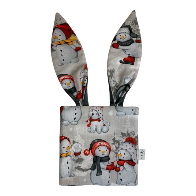 Szmatka sensoryczna z uszkami Bałwanki