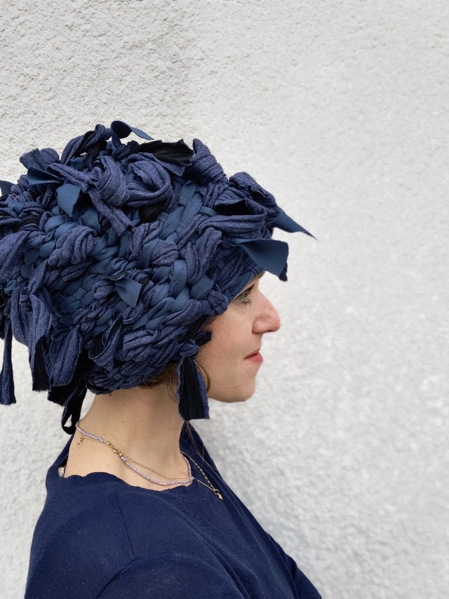 Czapka Afro - piękna tkana czapa zimowa