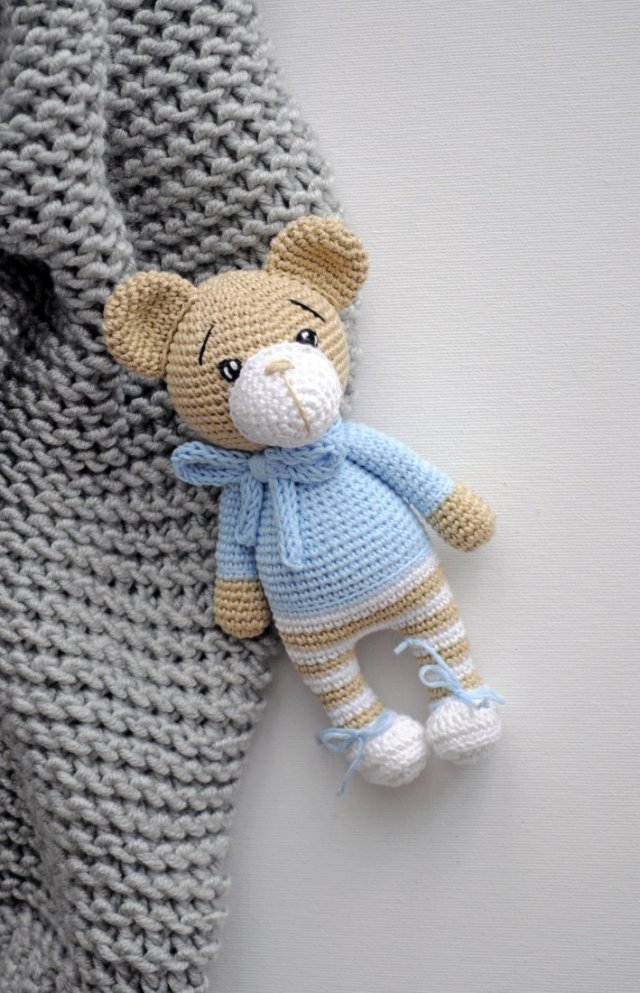 Leniuch - błękit/beż