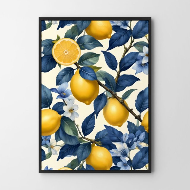 Plakat botaniczny cytryny - format  A4