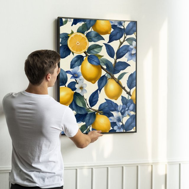 Plakat botaniczny cytryny - format  50x70 cm