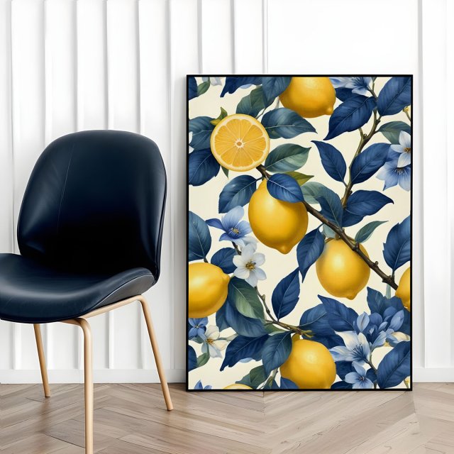 Plakat botaniczny cytryny - format  61x91 cm