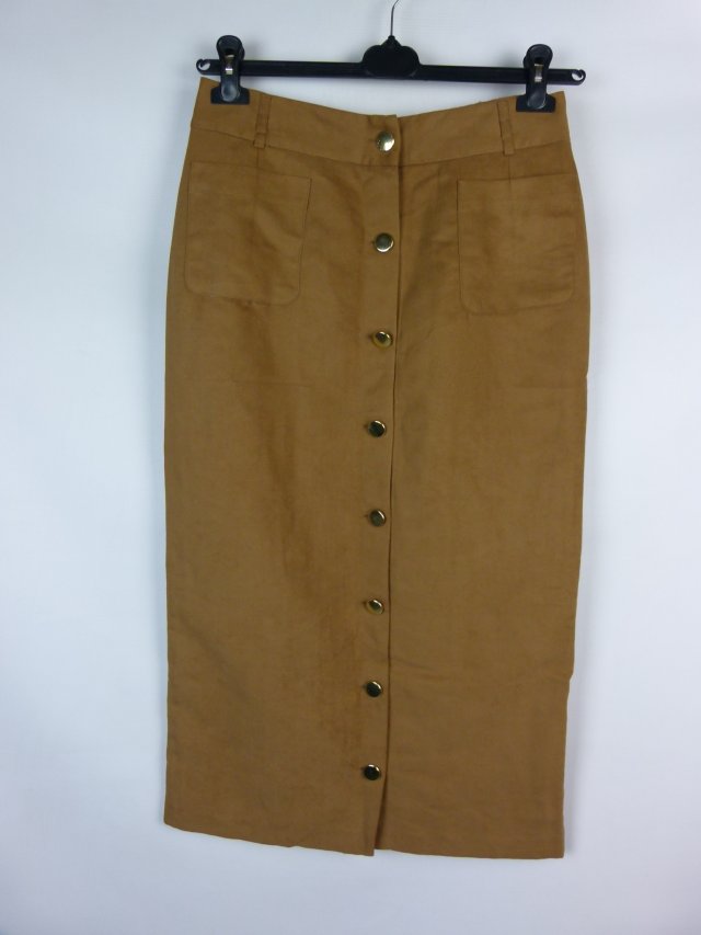 GOKX for TU spódnica midi tkanina zamszowa / 10R - M