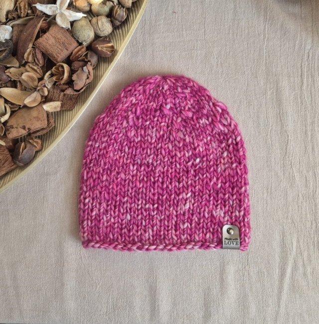 Czapka Malinowa chmurka rozm. S/M