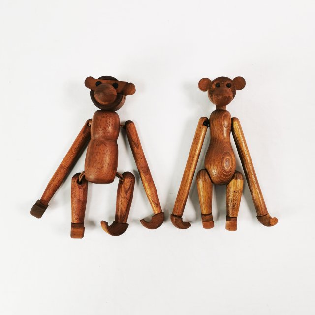 Drewniane designerskie stare małpki, Dania lata 50-60.