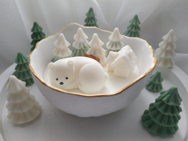 Świeca świąteczna marcepan