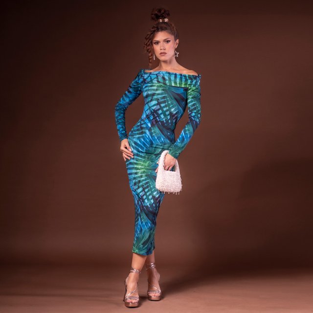 Julia Tropical - dopasowana sukienka