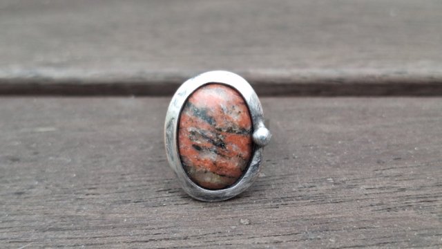 Jaspis - pierścionek regulowany