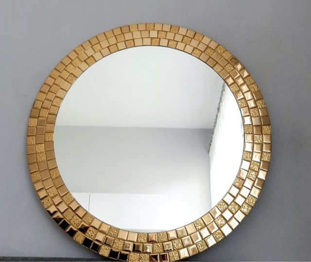 Lustro okrągłe złote, różne wymiary.50,60,70,80cm