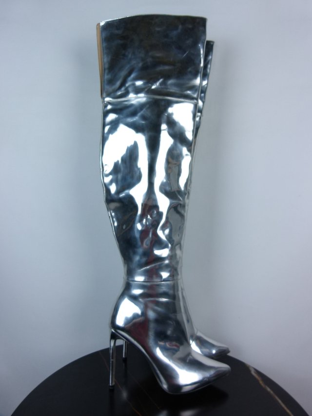 Aldo Cherima srebrne kozaki muszkieterki szpilka 5 / 38