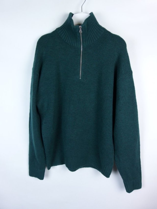 Jack&Jones sweter półgolf zip green / L