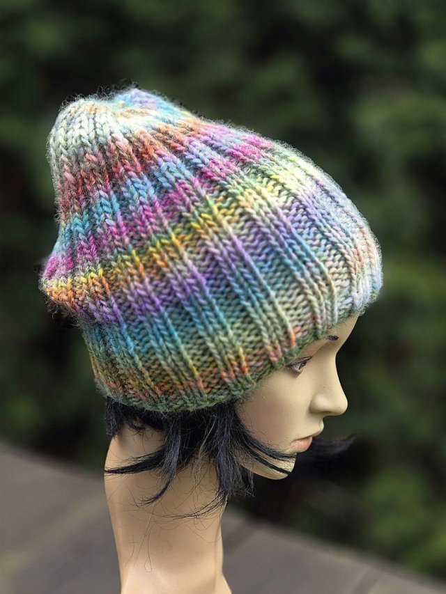 zielone pastele / czapka z jedwabiem