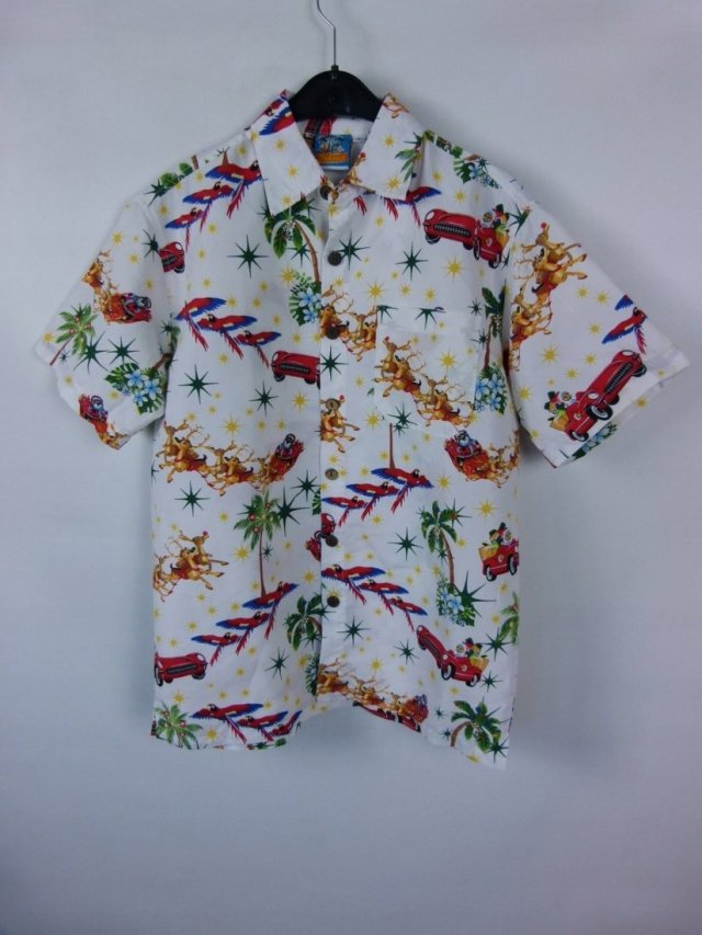 True Face mikołajkowa świąteczna koszula hawajka mikołaje / S