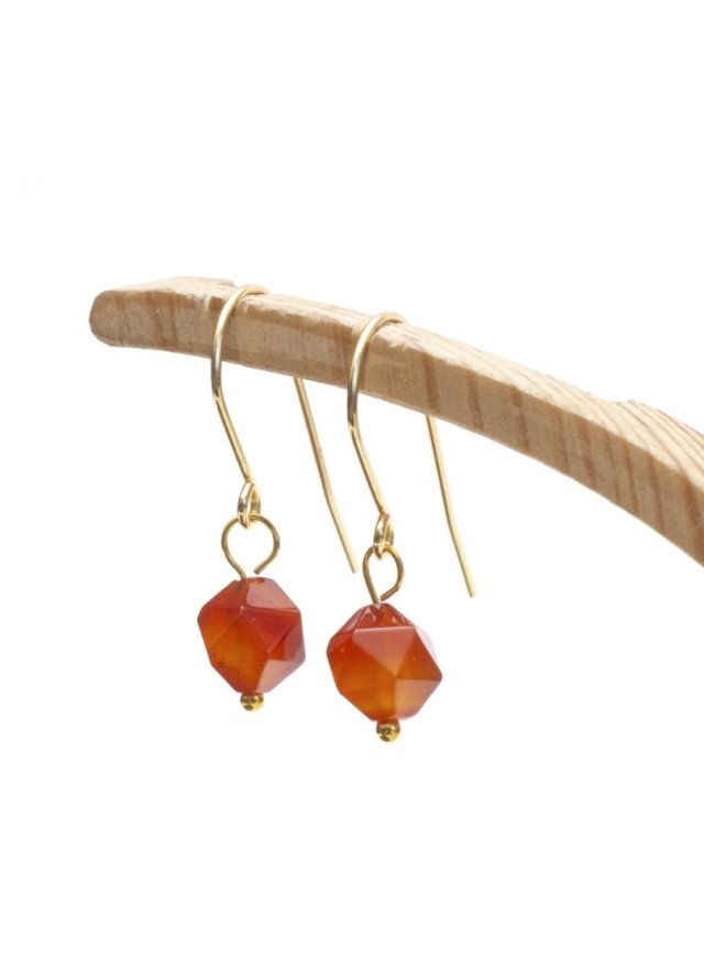 Kolczyki TERRA z Kamieniem naturalnym w złocie.