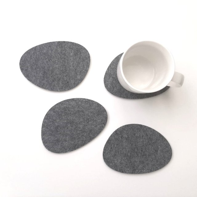 Podkładki pod kubki Kamyki szare 4s