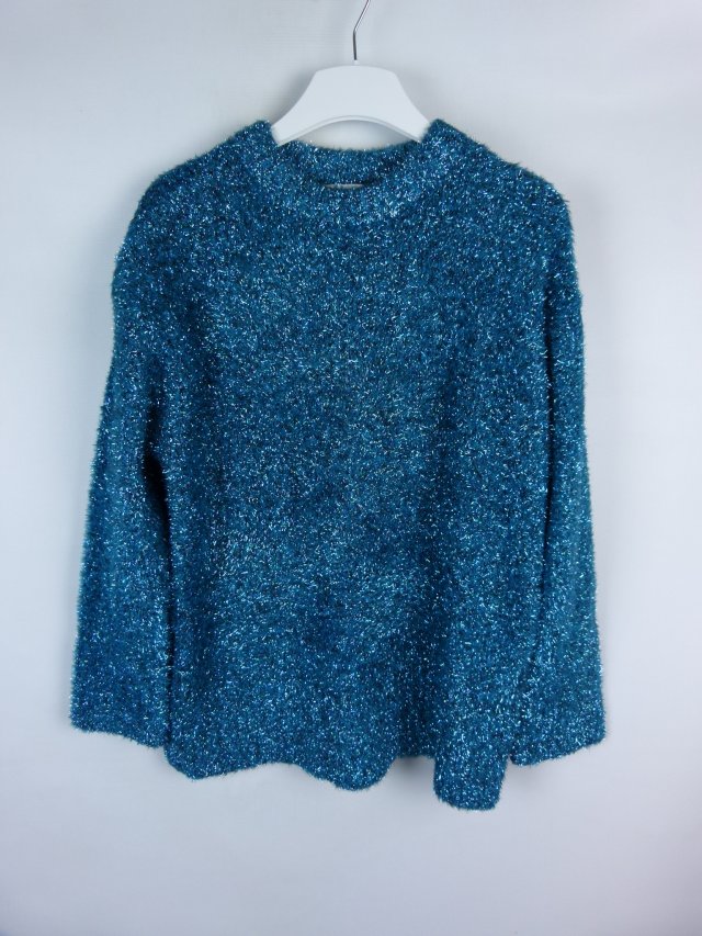 Marks & Spencer Autograph metalizowany sweter turkus 10 / 38