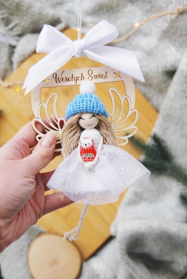 Świąteczna zawieszka aniołek | Anioł na Boże Narodzenie