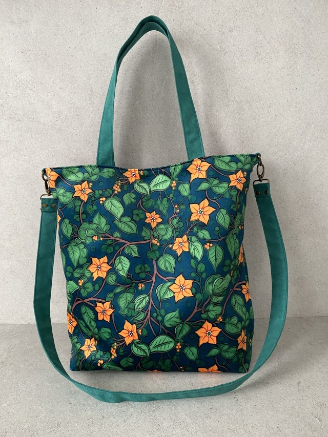 Torba na ramię XXL- print botaniczny