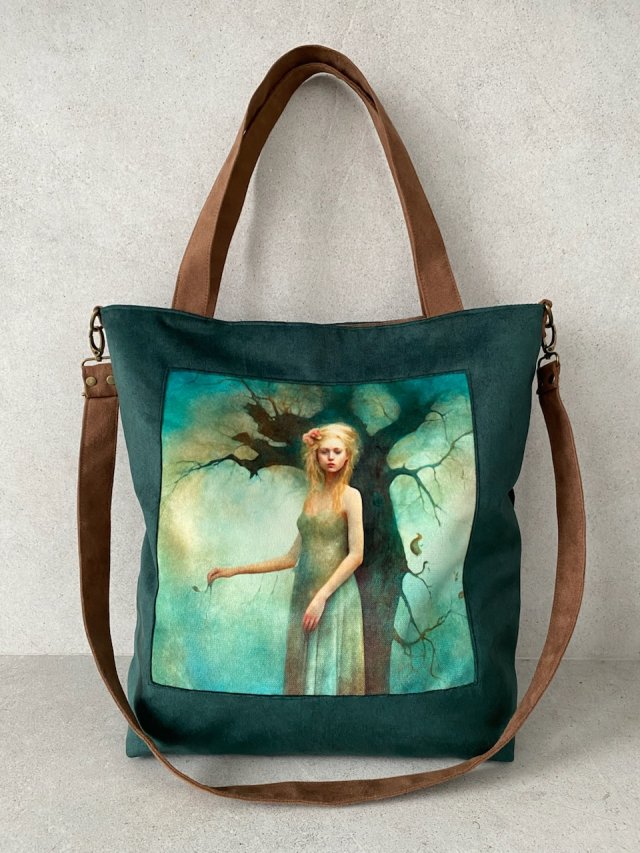 Duża torba na ramię z serii Duchy lasu