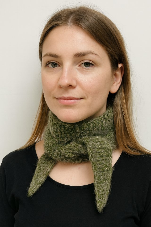 Mały ciepły skandynawski szalik Sophie apaszka alpaka i jedwab
