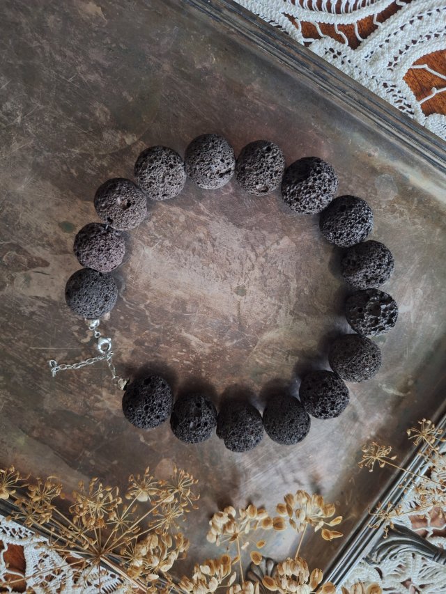 Naszyjnik lawa wulkaniczna