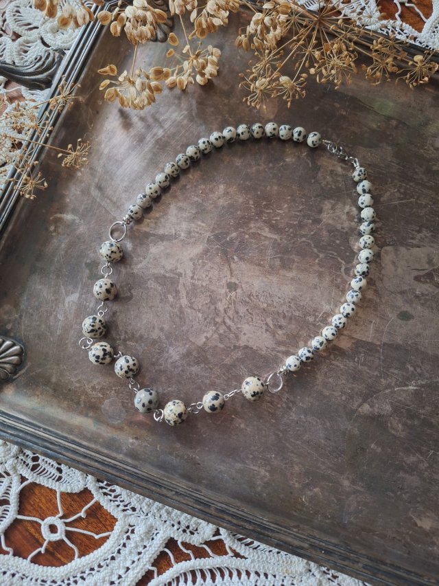 Naszyjnik jaspis dalmatyński