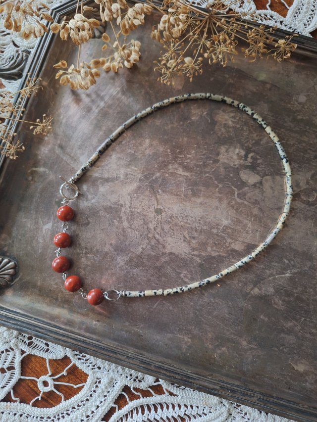 Naszyjnik jaspis dalmatyński