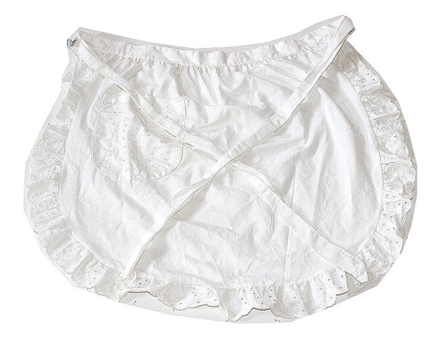 RETRO fartuszek kuchenny vintage haft richelieu