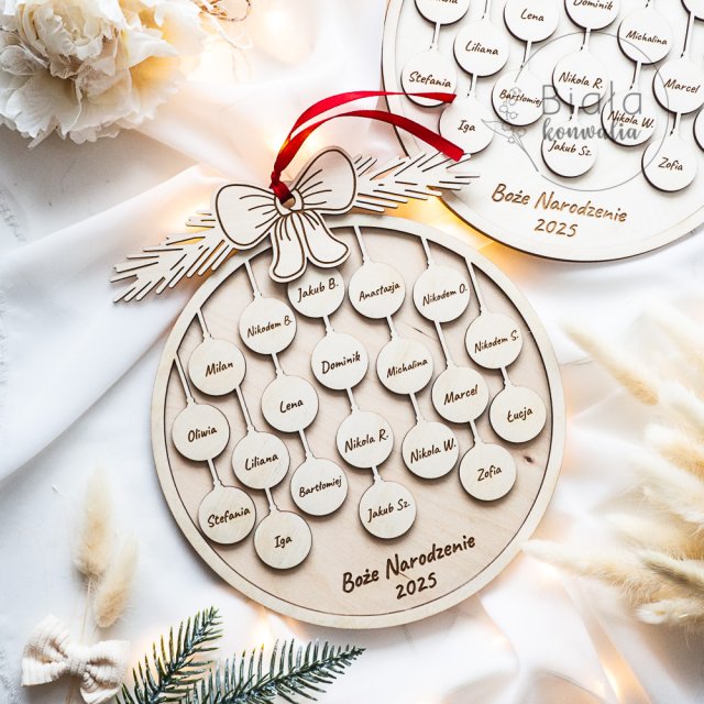 Bombka z imionami uczniów prezent dla nauczyciela