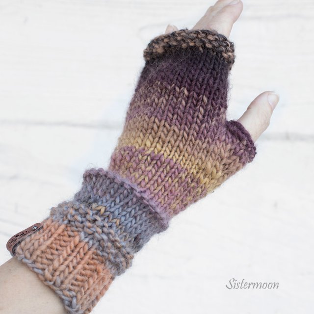 Ciepłe mitenki Brązy