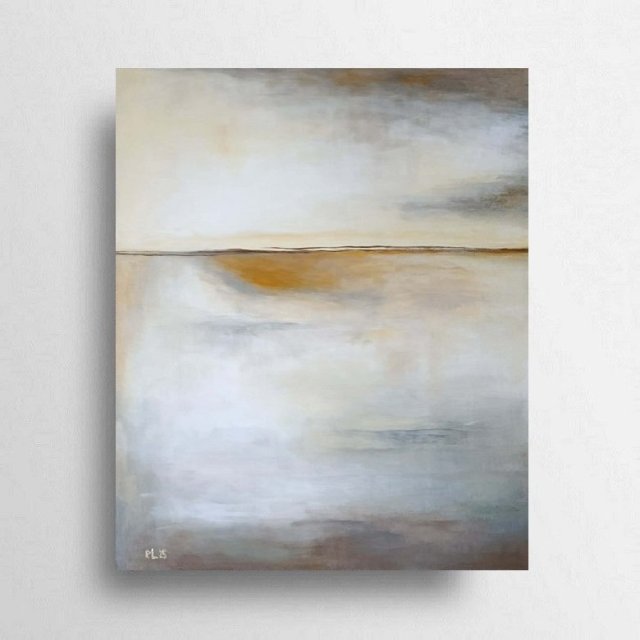 Abstrakcja w bieli i brązie