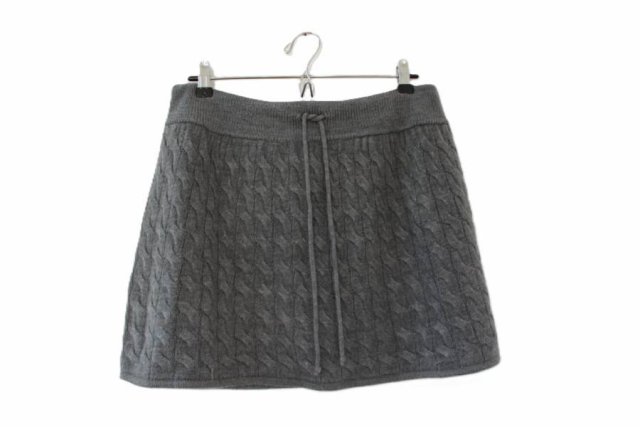 Spódnica dzianinowa vintage szara ciepła H&M