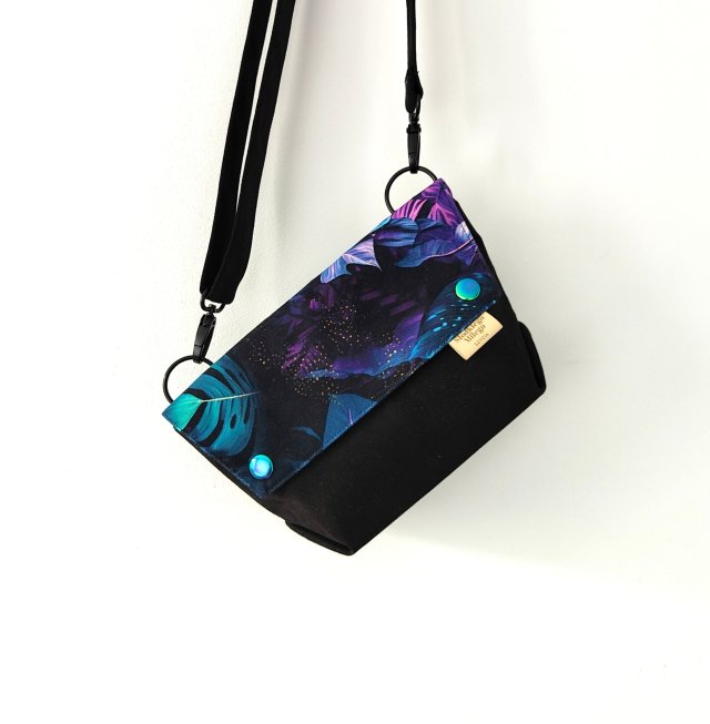 Torebka L E A Neon Leaves-mini torebka welur/nubuk