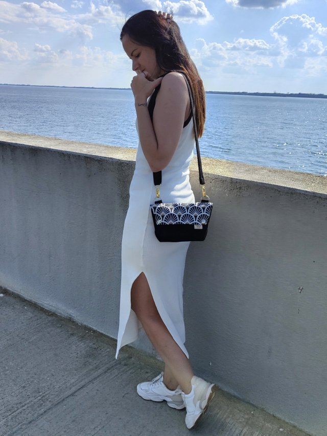 Torebka L E A Peacock Eye-mini torebka żakard/nubuk