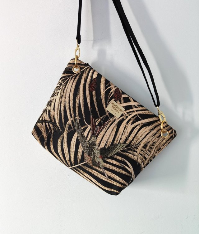 Torebka R U T H Golden Leaves - żakardowa torebka midi