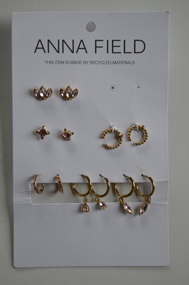 kolczyki Anna Field duży zestaw 6 par nowe