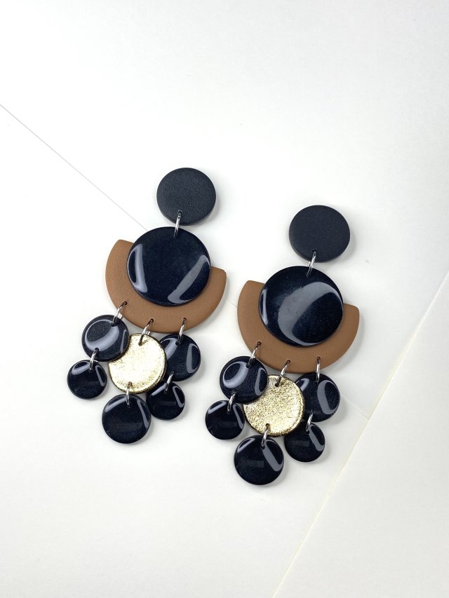 Azteckie wiszące kolczyki METZ