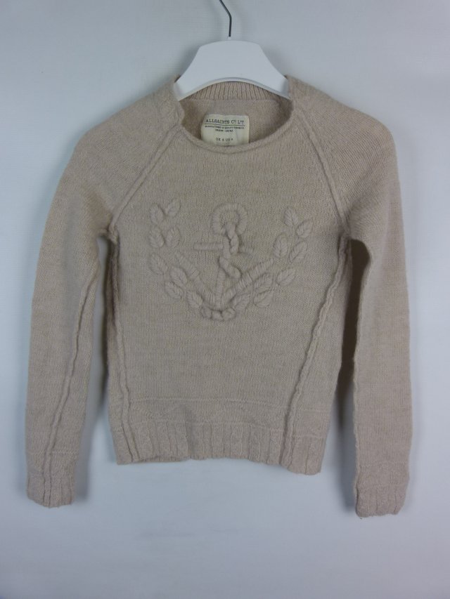 AllSaints damski sweter wełna len alpaka / XS