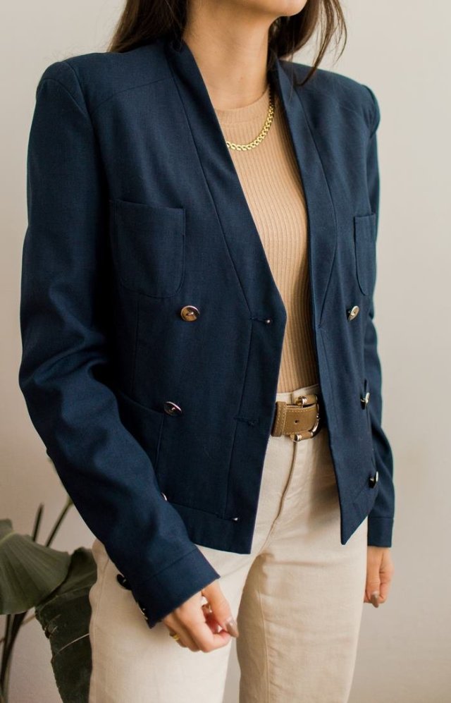 Granatowa marynarka XS/S