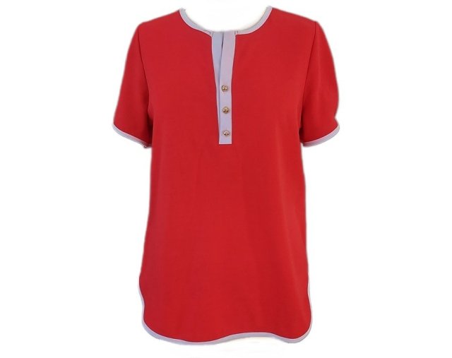 CZerwona bluzka styl retro