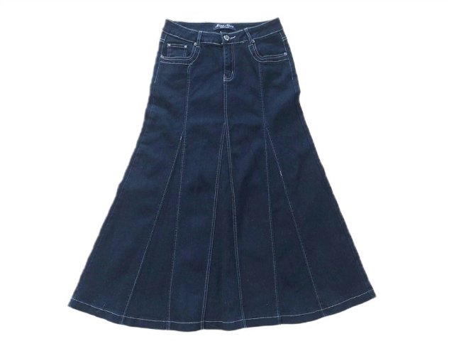 Długa spódnica jeansowa