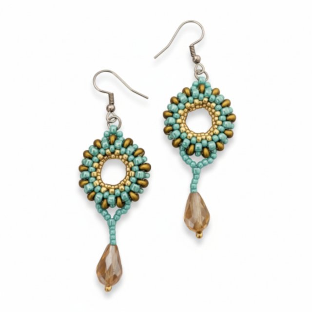 kolczyki SOLA haft koralikowy