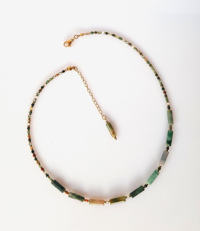 Naszyjnik Subtelny z Agatem Indyjskim