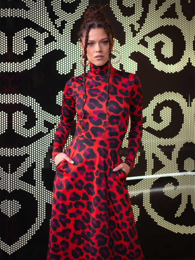 Sukienka z golfem - Agata Solar Tropic