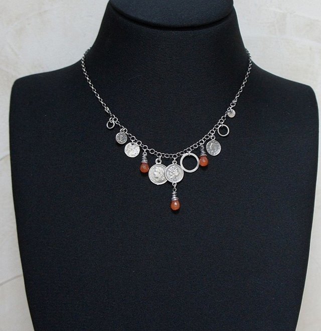 Numizmaty orange/ naszyjnik