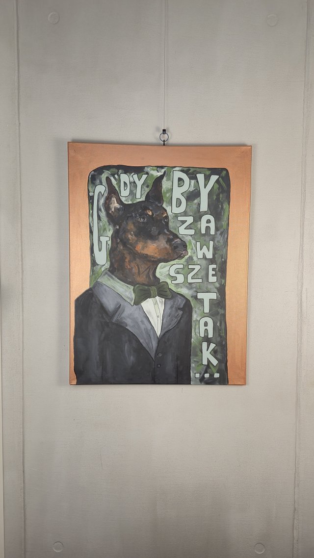 Obraz - DOBERMAN DŻEJMS - 50cm x 70cm
