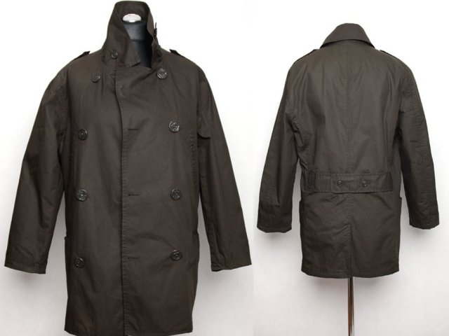 CRAFTED dwurzędowa kurtka khaki przejściowa z ociepleniem R 40/L unisex Hp25