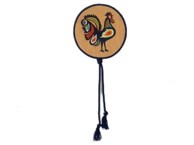 Okrągły obrazek vintage – kogut, folklor