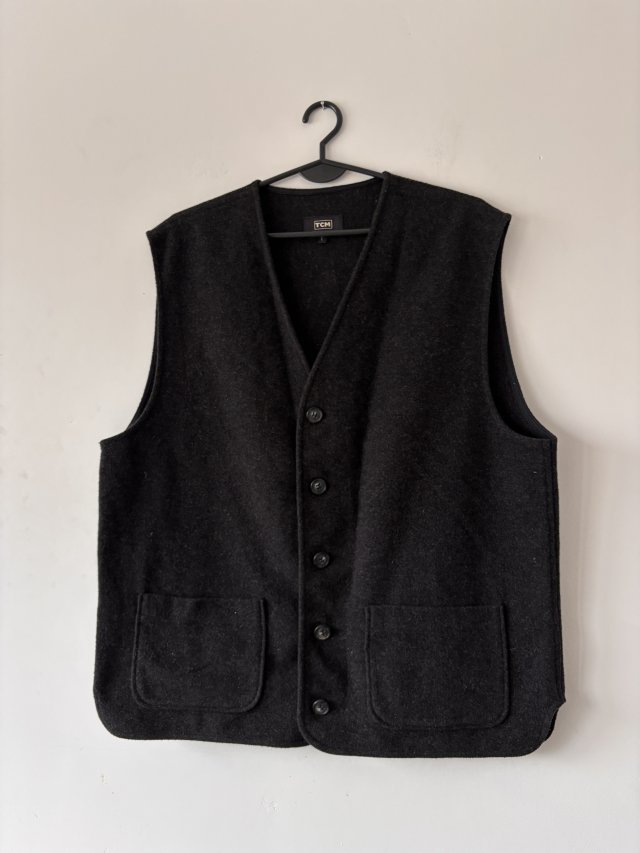 żółw stylowy czarny wełniany bezrękawnik tcm unisex klasyczny minimalizm