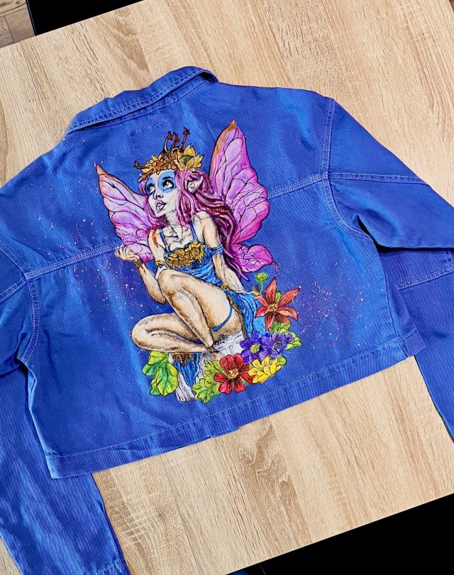 Ręcznie malowana kurtka